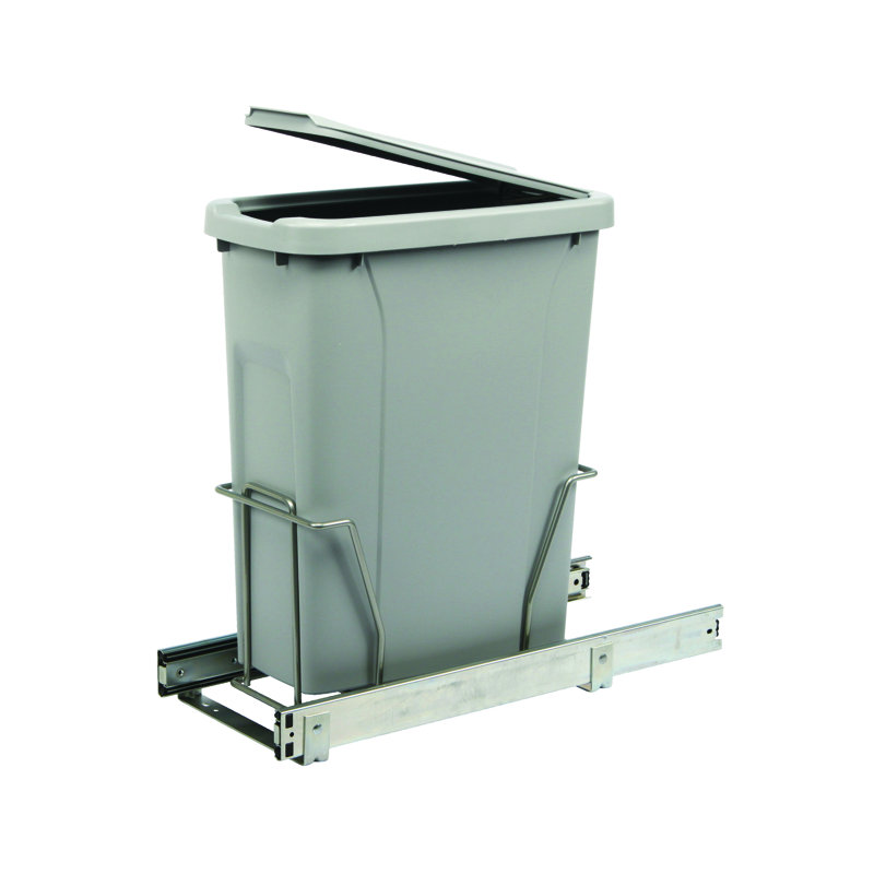 Knape&Vogt Plastic 5 Gallon Pull Out/Under Counter Trash Can & Reviews